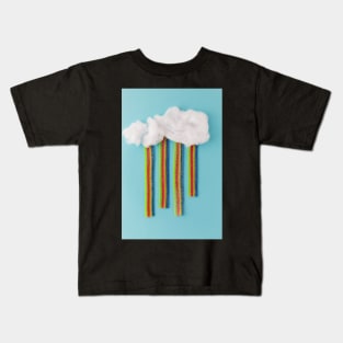 Photo illustration depicting clouds and rainfall Kids T-Shirt